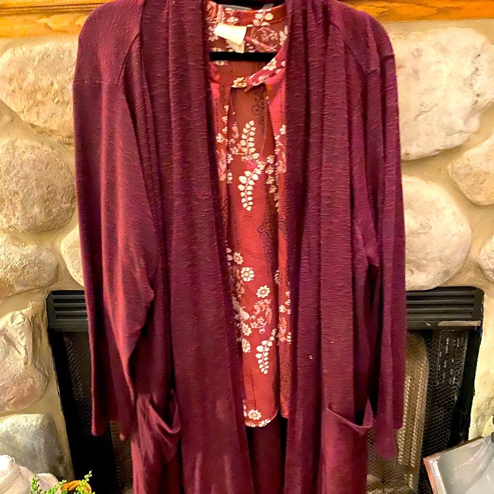 Sweater/blouse combo